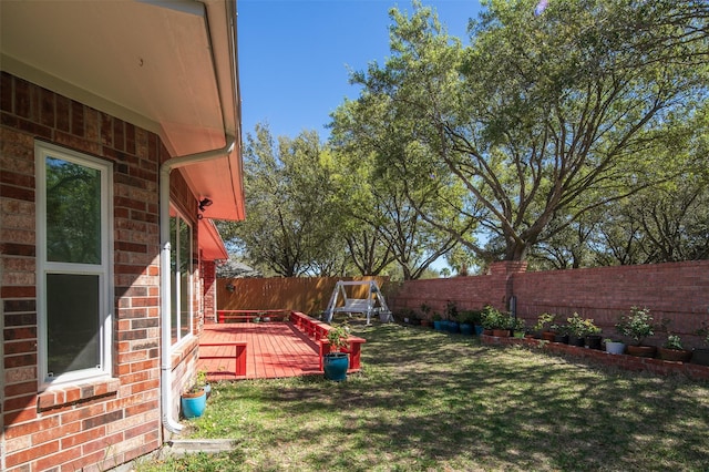 2111 Scenic Hollow Ct, Katy, TX 77450 - view of yard with a wooden deck