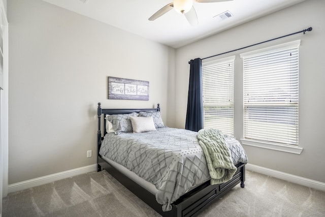 20103 Kirkstone Terrace Ct, Spring, TX 77379 - bedroom with baseboards, carpet, and a ceiling fan