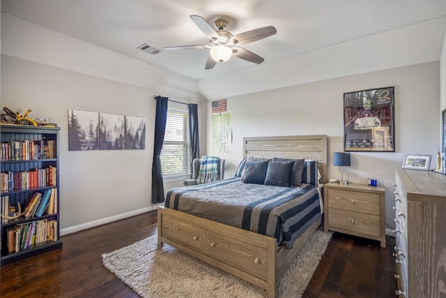 20103 Kirkstone Terrace Ct, Spring, TX 77379 - bedroom featuring wood-type flooring, baseboards, and a ceiling fan