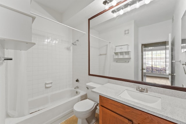 8055 Cambridge St Unit 21, Houston, TX 77054 - bathroom with toilet, shower / bath combo with shower curtain, and vanity