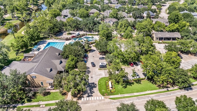 10446 Antelope Aly, Missouri City, TX 77459 - aerial perspective of suburban area featuring a pool