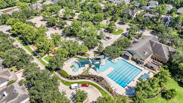 10446 Antelope Aly, Missouri City, TX 77459 - aerial view of residential area with a pool