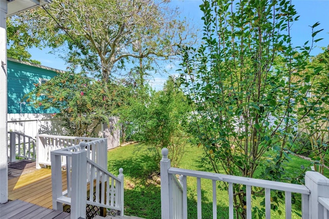 2608 Ursuline St, Galveston, TX 77550 - wooden terrace with a yard