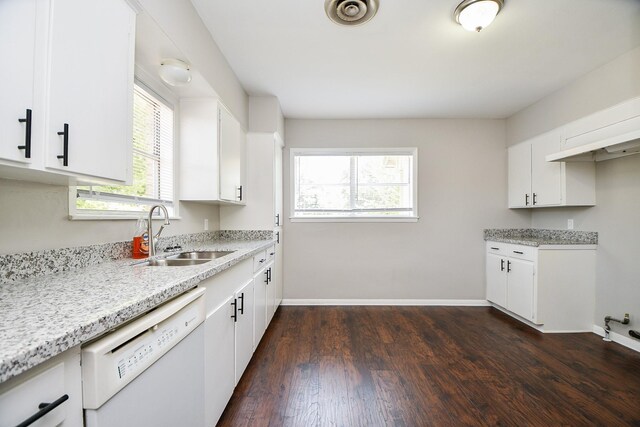 1225 Kirsten St, Galveston, TX 77568 - kitchen with dishwasher, a sink, healthy amount of natural light, and dark wood finished floors