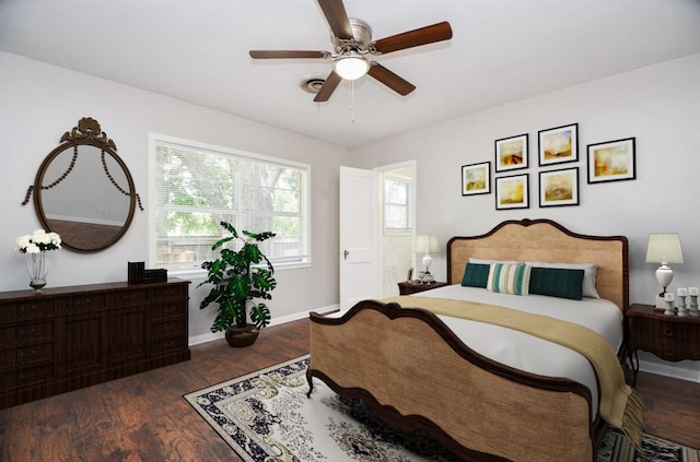 1225 Kirsten St, Galveston, TX 77568 - bedroom featuring wood finished floors, baseboards, and a ceiling fan