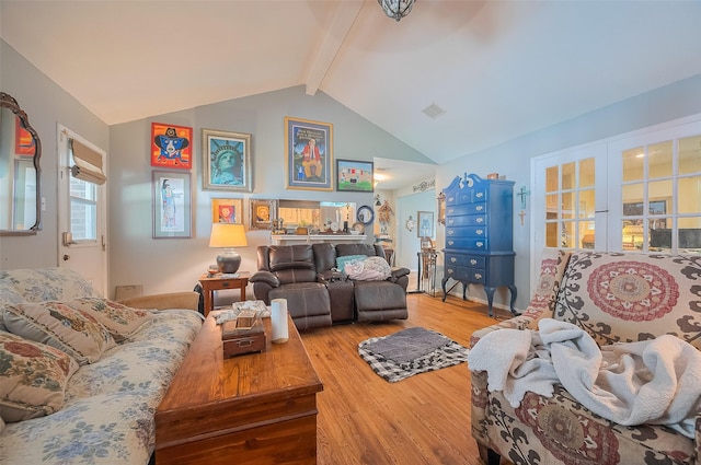 30926 Hilltop Ln, Magnolia, TX 77354 - living area featuring wood finished floors and french doors