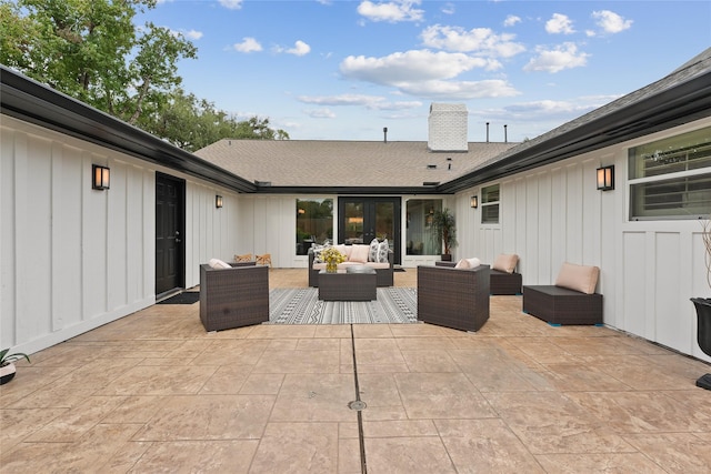 view of patio with outdoor lounge area
