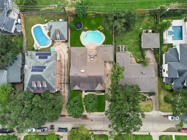 bird's eye view of a pool