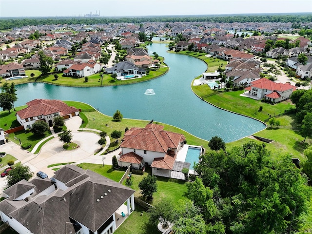5450 Pudman River Ln, Sugar Land, TX 77479 - aerial perspective of suburban area with a large body of water