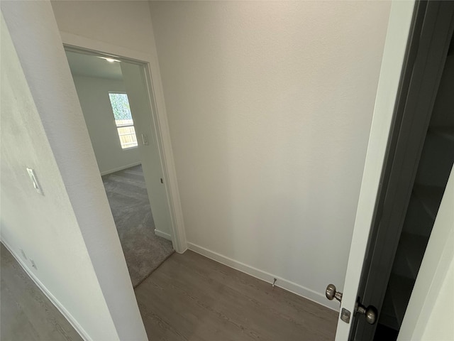 503 Shoreview Dr, Conroe, TX 77303 - hallway with baseboards and wood finished floors