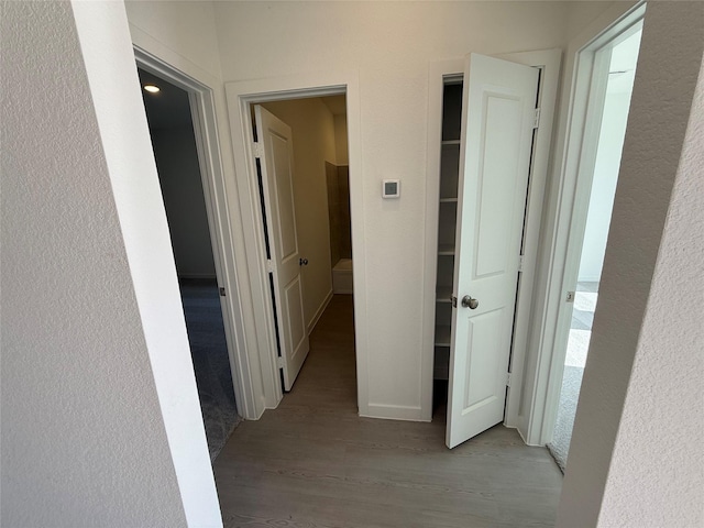 503 Shoreview Dr, Conroe, TX 77303 - hall featuring wood finished floors