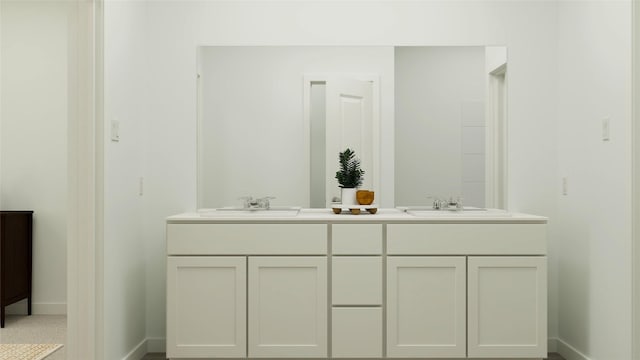 503 Shoreview Dr, Conroe, TX 77303 - full bath with double vanity and baseboards
