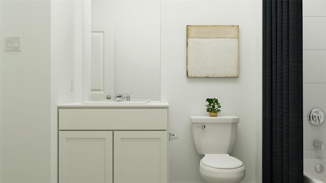 503 Shoreview Dr, Conroe, TX 77303 - full bathroom featuring toilet, vanity, and shower / tub combo