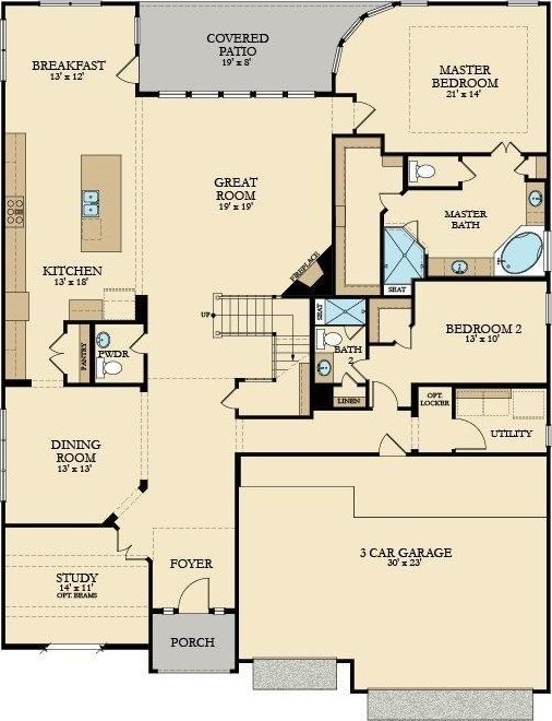 1215 Tallow Park Ln, Pinehurst, TX 77362 - home floor plan