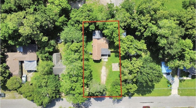 720 Roosevelt St, La Marque, TX 77568 - aerial view of property and surrounding area featuring property boundaries highlighted