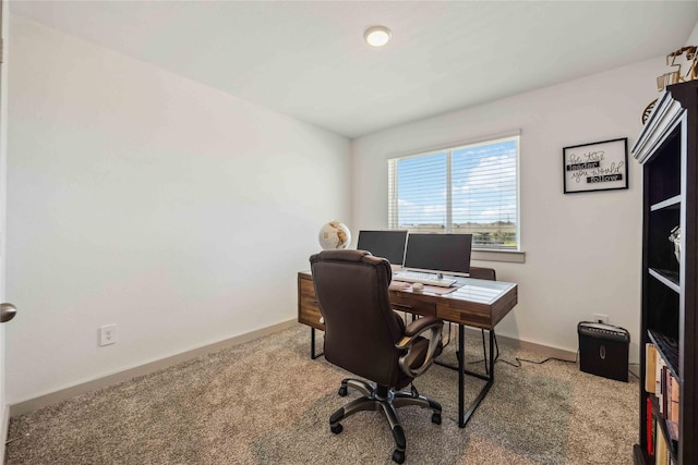 14714 Sweet Water Dr, Baytown, TX 77523 - office area featuring carpet flooring and baseboards