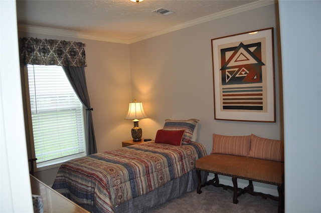 280 Lakewood Cir, Brenham, TX 77833 - bedroom with carpet flooring and ornamental molding