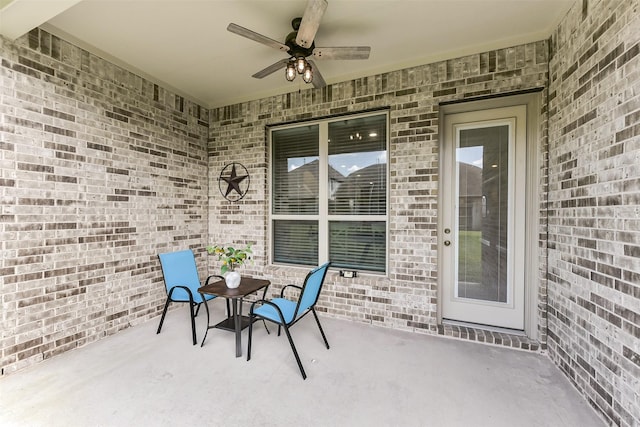 19115 Blooms Rise Dr, Tomball, TX 77377 - view of patio featuring a ceiling fan and outdoor dining space