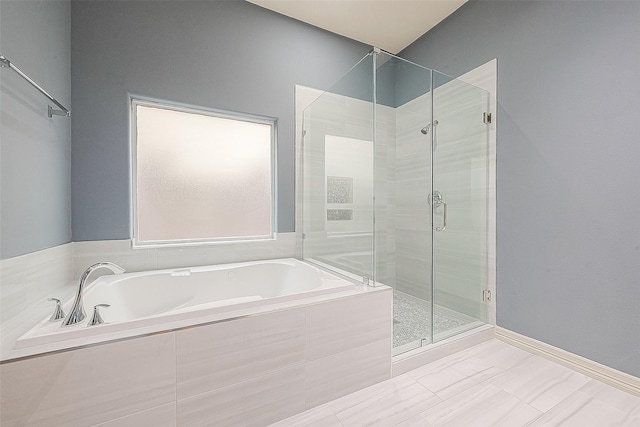 6014 Hamman St, Houston, TX 77007 - full bath with a shower stall and a garden tub