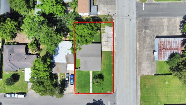 1707 Wilburn, Baytown, TX 77520 - aerial view of property's location with property boundaries highlighted