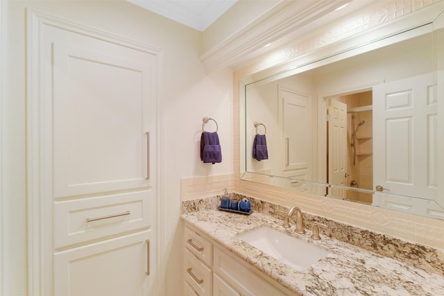513 Rancho Bauer Dr, Houston, TX 77079 - bathroom with vanity and a shower