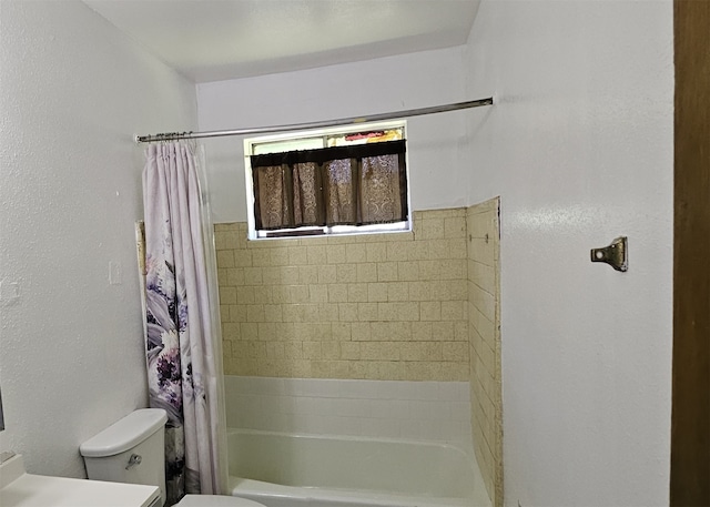 6315 Mardale Dr, Houston, TX 77016 - full bathroom with toilet, shower / bath combination with curtain, and vanity
