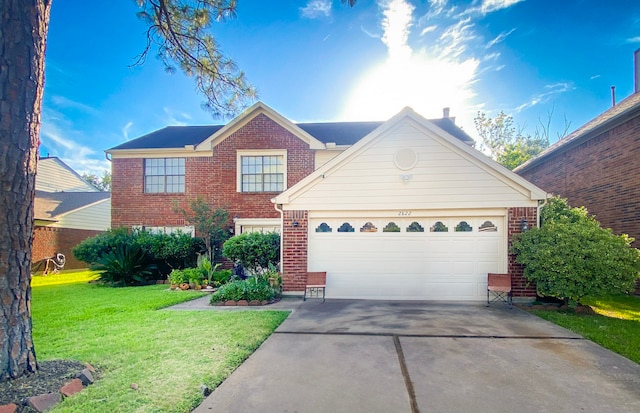 2822 Shotwell Ct, Missouri City, TX 77459 - traditional home with brick siding, driveway, and a front yard