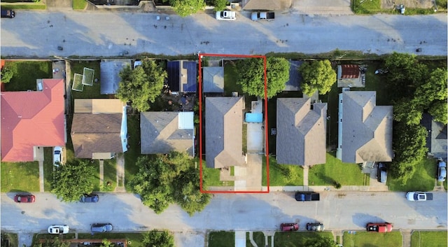 5323 Menard Ave, Galveston, TX 77551 - aerial view of residential area with property boundaries highlighted