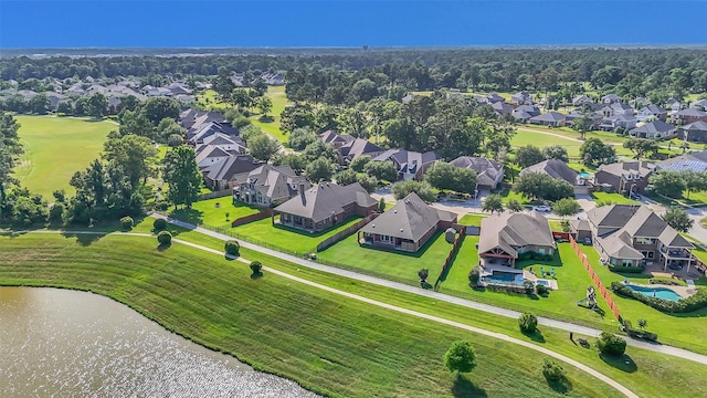 10718 Winding Green Dr, Humble, TX 77338 - aerial view of residential area with a large body of water