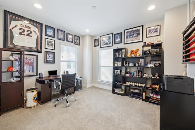 1226 W 17th St Unit E, Houston, TX 77008 - office space with carpet floors, recessed lighting, and baseboards