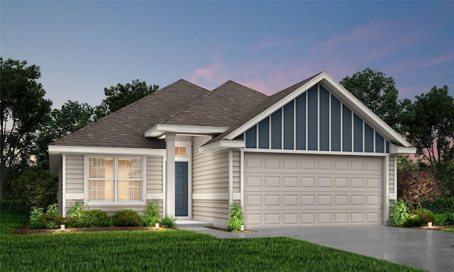 5615 Briana Dee Dr, Rosharon, TX 77583 - single story home with an attached garage, a shingled roof, board and batten siding, and driveway