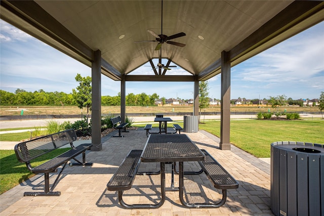 5615 Briana Dee Dr, Rosharon, TX 77583 - view of patio / terrace with a ceiling fan