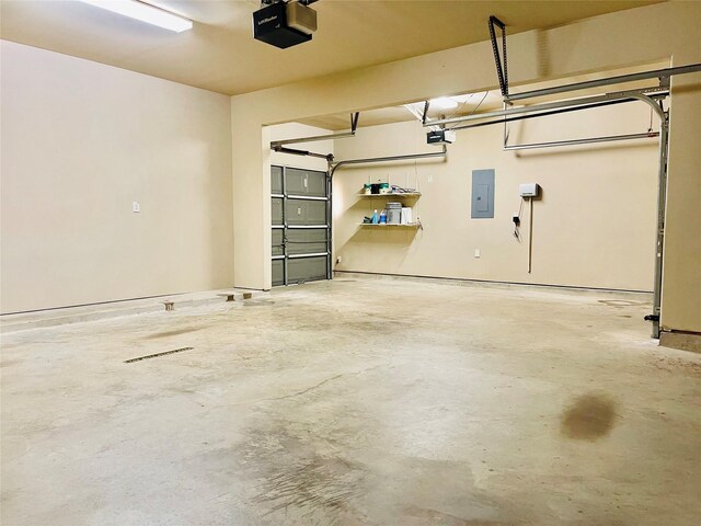 3411 Hawkins Glen Ln, Katy, TX 77449 - garage with a garage door opener and electric panel