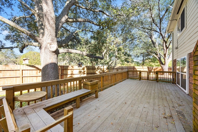 4402 Chipping Ct, Sugar Land, TX 77479 - wooden terrace with a fenced backyard