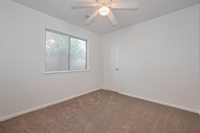 6723 Highwind Bend Ln, Katy, TX 77449 - carpeted spare room featuring baseboards and ceiling fan