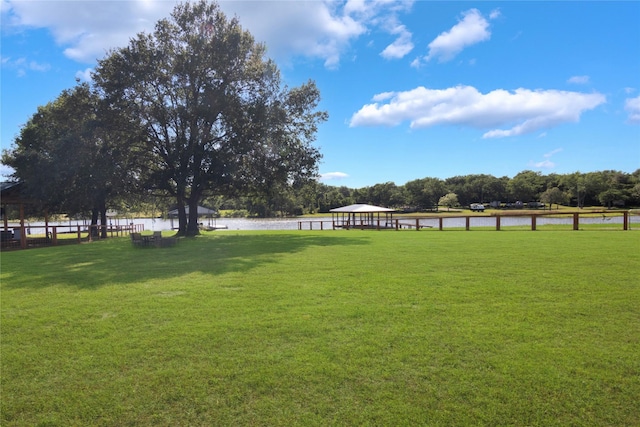 154 Lcr 893, Jewett, TX 75846 - view of green lawn with a gazebo and a water view