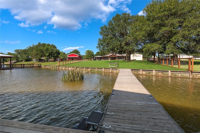 154 Lcr 893, Jewett, TX 75846 - dock featuring a water view and a lawn