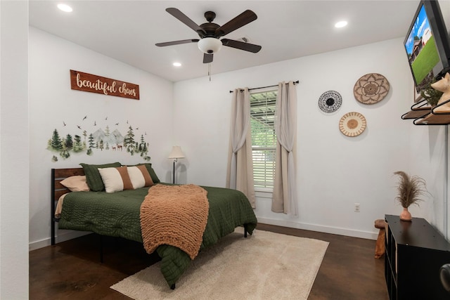 154 Lcr 893, Jewett, TX 75846 - bedroom featuring recessed lighting, baseboards, and ceiling fan