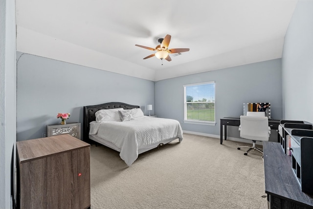 8910 Cote Ct, Houston, TX 77064 - carpeted bedroom featuring a ceiling fan and baseboards