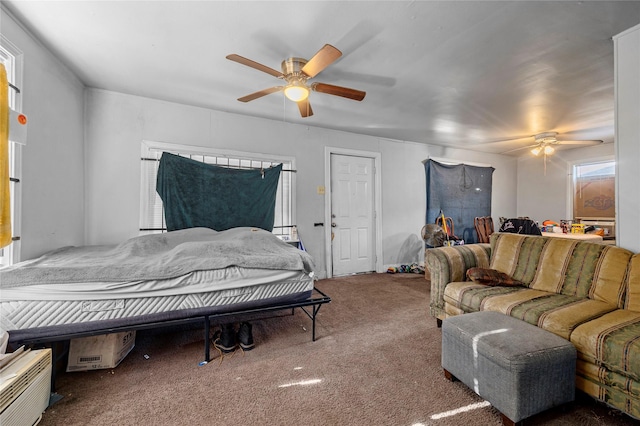 5410 Margarita St, Houston, TX 77020 - carpeted bedroom featuring a ceiling fan and multiple windows