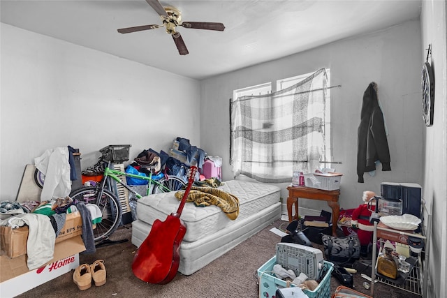 5410 Margarita St, Houston, TX 77020 - bedroom featuring carpet flooring and ceiling fan