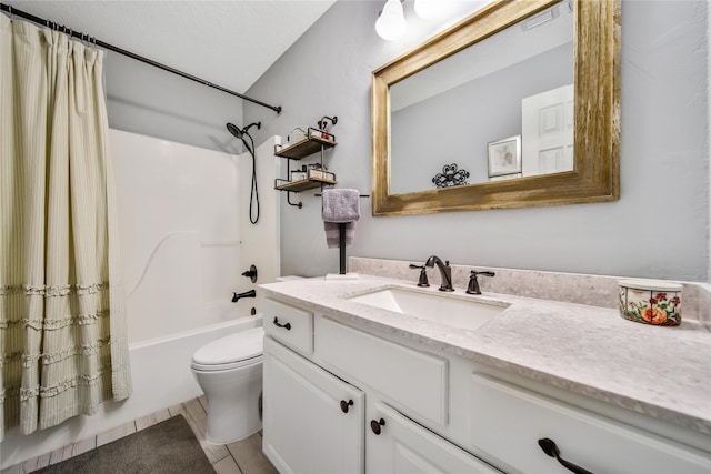61 Chicory Ct, Lake Jackson, TX 77566 - full bath featuring vanity, shower / tub combo, toilet, and wood finished floors