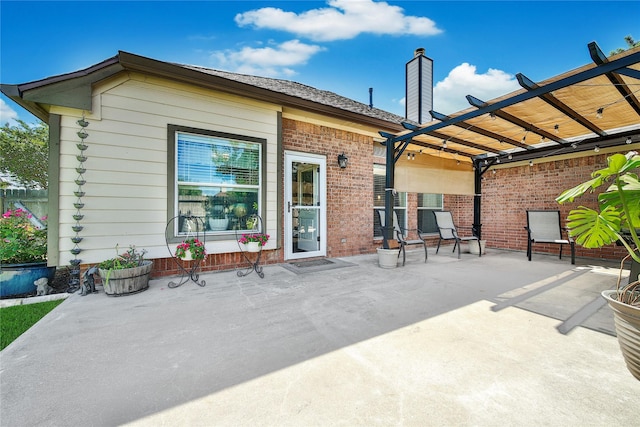 61 Chicory Ct, Lake Jackson, TX 77566 - view of patio featuring a pergola