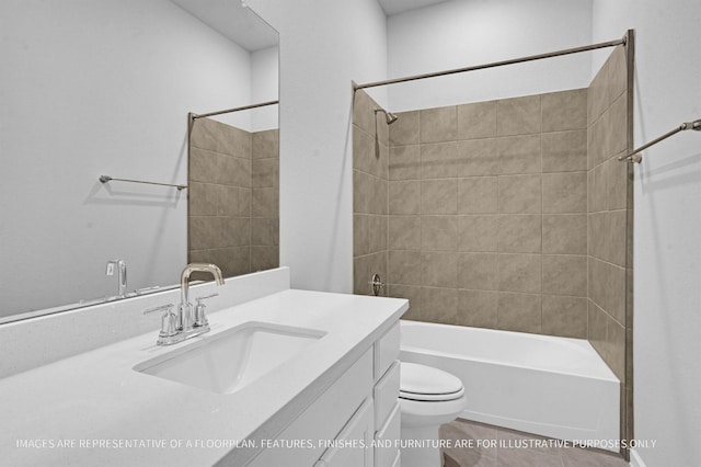 2908 Apple Rose Ln, Katy, TX 77493 - bathroom with toilet,  shower combination, and vanity