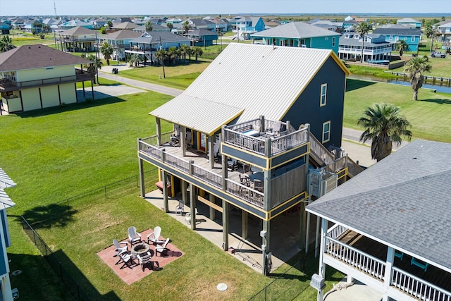 2932 Lakeside Dr, Crystal Beach, TX 77650 - aerial view of residential area with a large body of water