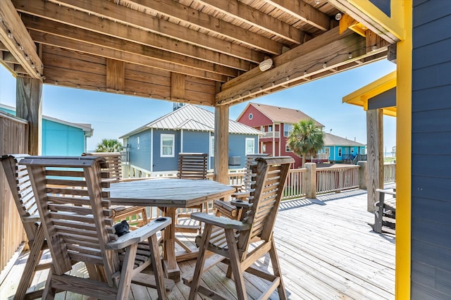 2932 Lakeside Dr, Crystal Beach, TX 77650 - wooden deck with a residential view
