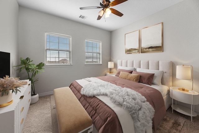630 Rain Cloud Dr, Baytown, TX 77523 - bedroom featuring carpet, baseboards, and ceiling fan