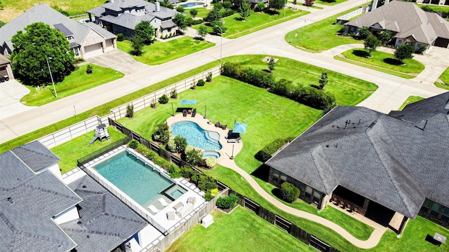 32811 Warbler Ct, Fulshear, TX 77441 - aerial view of residential area featuring a pool area