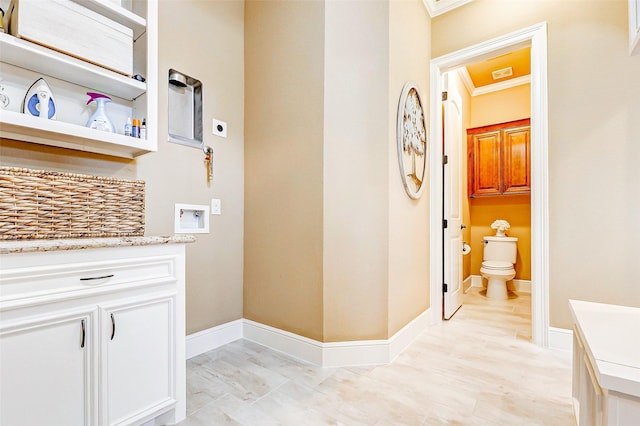 32811 Warbler Ct, Fulshear, TX 77441 - corridor featuring baseboards and ornamental molding