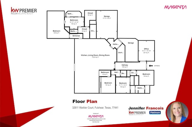 32811 Warbler Ct, Fulshear, TX 77441 - property floor plan